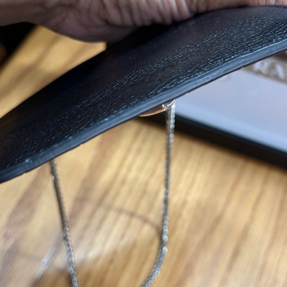 Black Croc-Embossed Chain Bag - Picture 12 of 15